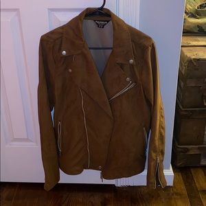 Faux Suede Biker jacket